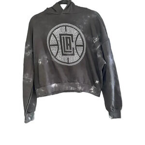 The Wild Collective Black NBA Los Angeles Long Sleeve Pullover Hoodie Size XS